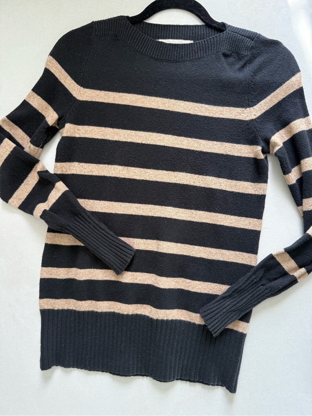 Striped Black and Beige Sweater